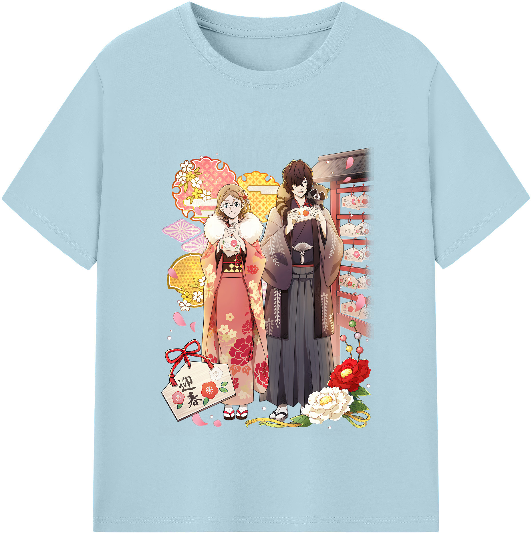 （画像用） 文豪ストレイドッグス Bungo Stray Dogs 綿100％半袖Tシャツ（フロントプリント）